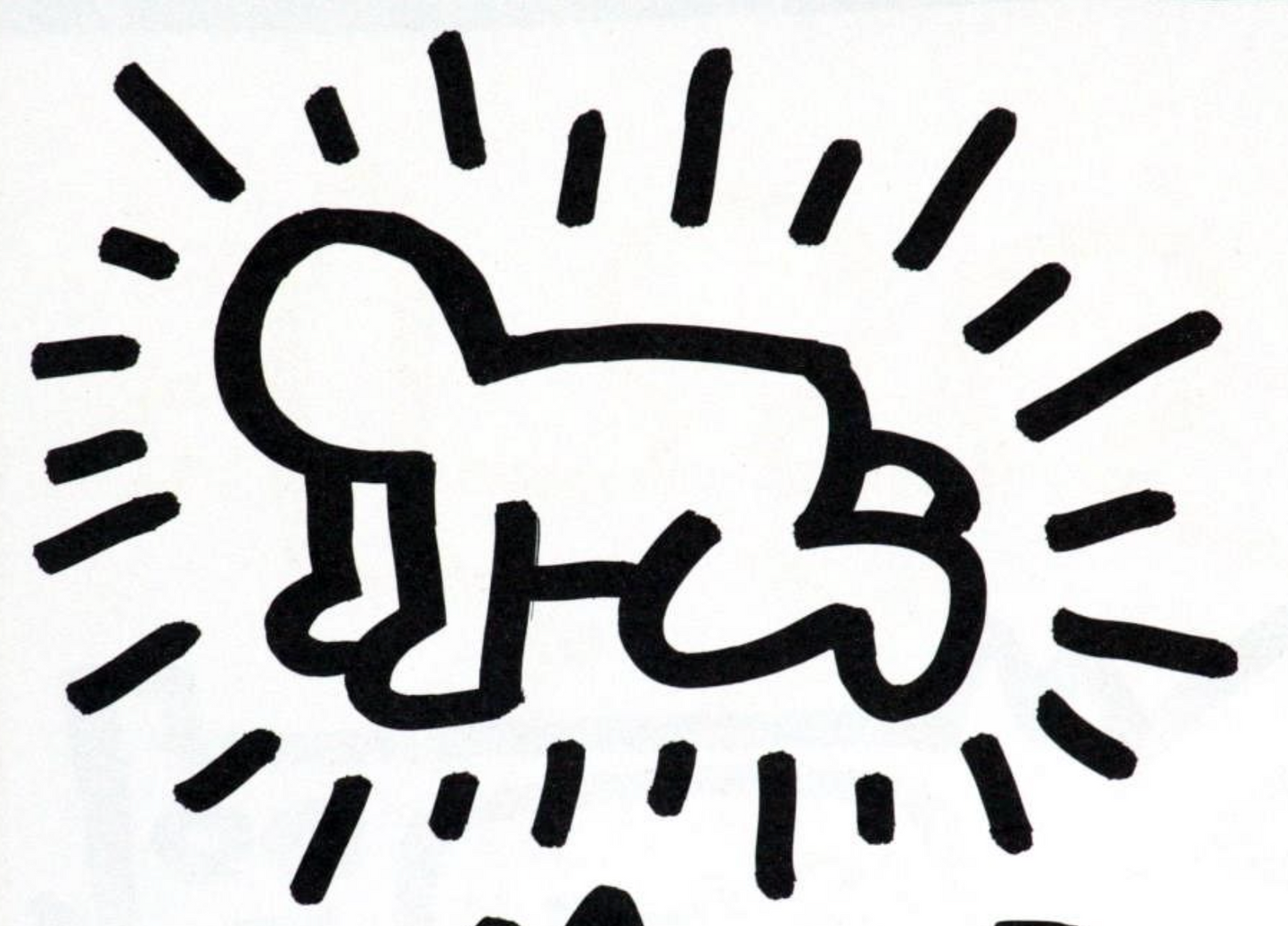 Keith Haring "Untitled (Man and Dog)" 1982