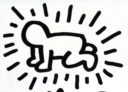 Keith Haring "Untitled (Man and Dog)" 1982