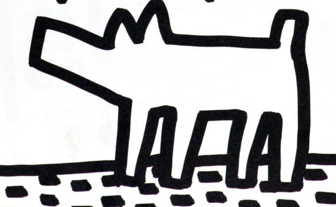 Keith Haring "Untitled (Man and Dog)" 1982