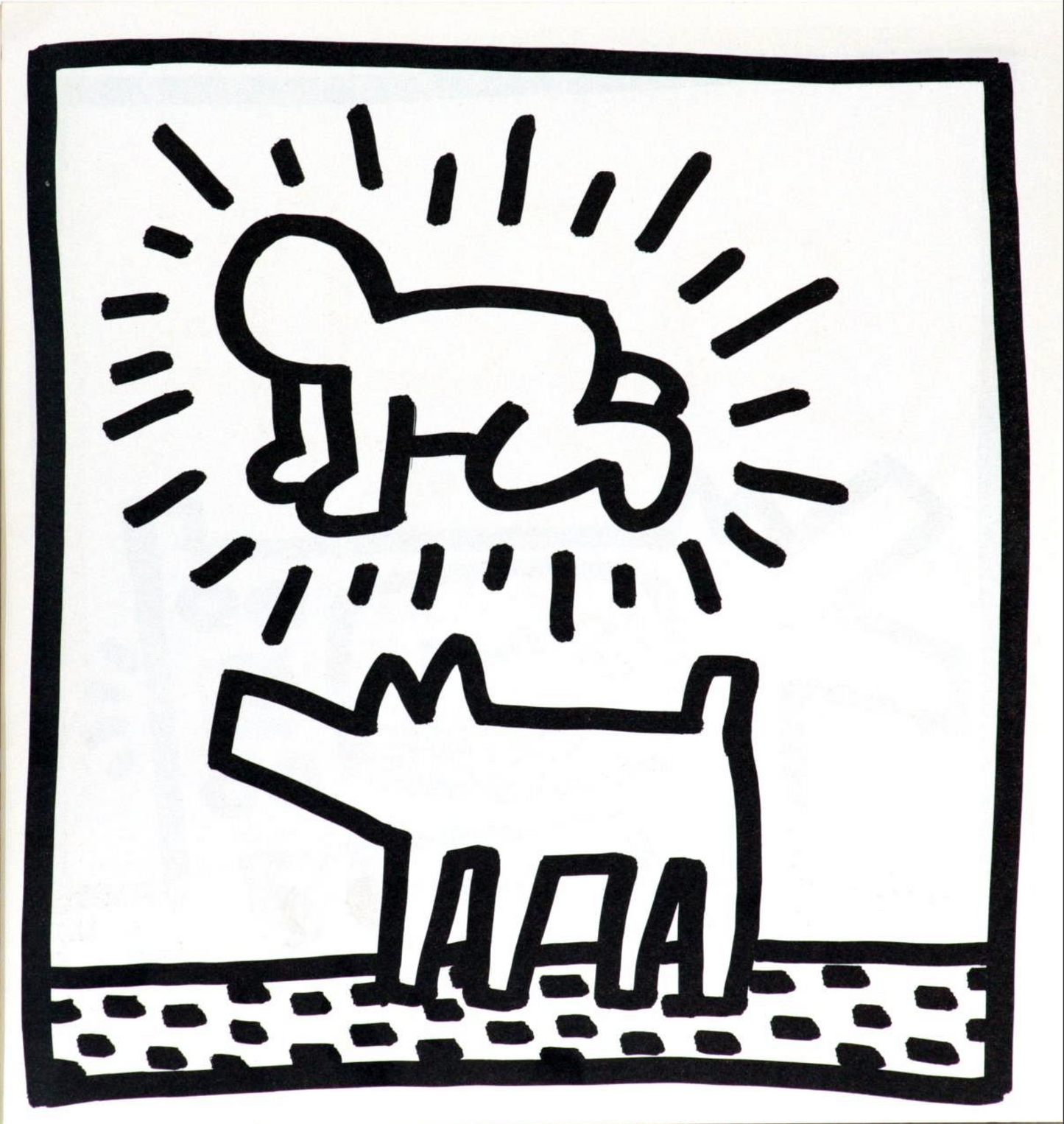 Keith Haring "Untitled (Man and Dog)" 1982